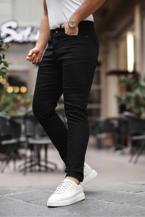 Wamoss Enk 2025 Slim Fit Kot Pantolon Sk1 Siyah 36 - Image 1