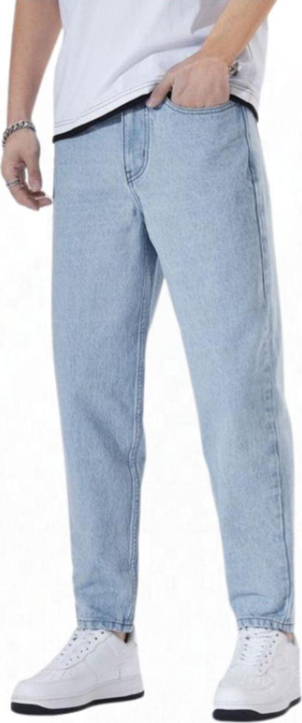 Wamoss Mega Boy (Battal ) Aisty Rahat Kalıp Baggy Jeans Turkuaz 34 - Image 1