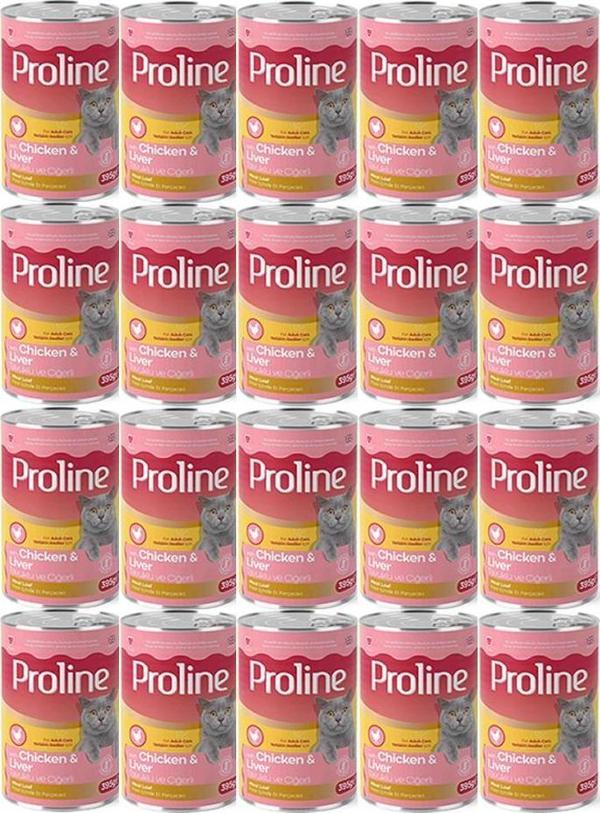Proline Tavuklu ve Ciğerli Yetişkin Kedi Konservesi 395 Gr*20 Adet - Image 1