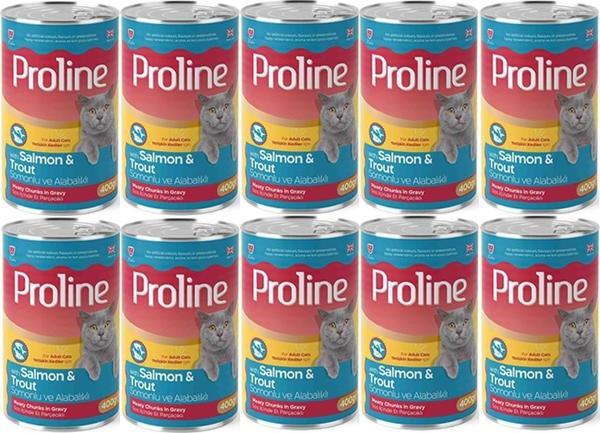 Proline Somonlu ve Alabalıklı Yetişkin Kedi Konservesi 400 Gr*10 Adet - Image 1