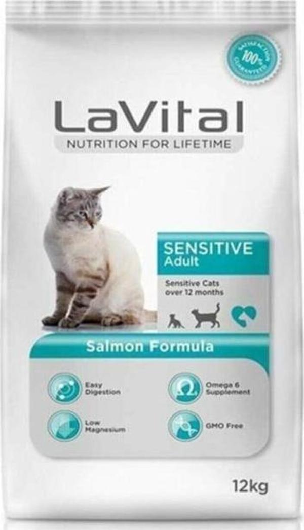 Lavital Somonlu Yetiskin Kuru Kedi Mamasi  12 Kg - Image 1
