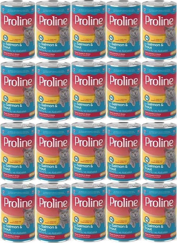 Proline Somonlu ve Alabalıklı Yetişkin Kedi Konservesi 400 Gr*20 Adet - Image 1