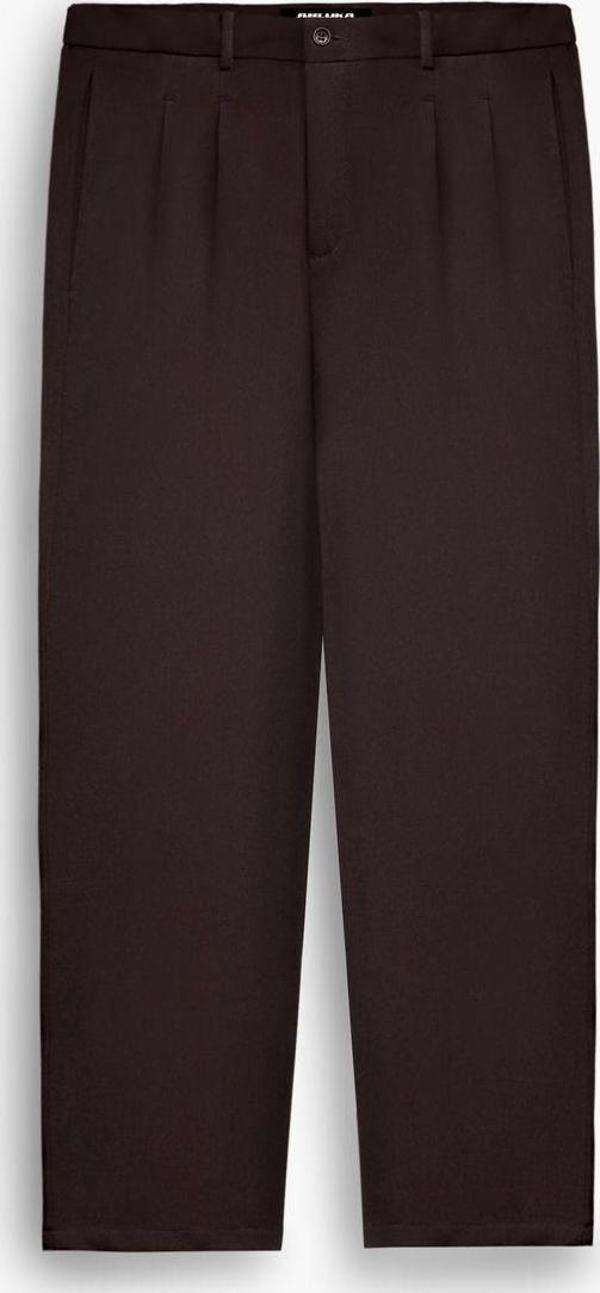 Wamoss 2025 Oversize Bol Paça Kumaş Pantolon Pl14 Kahverengi XL - Image 1