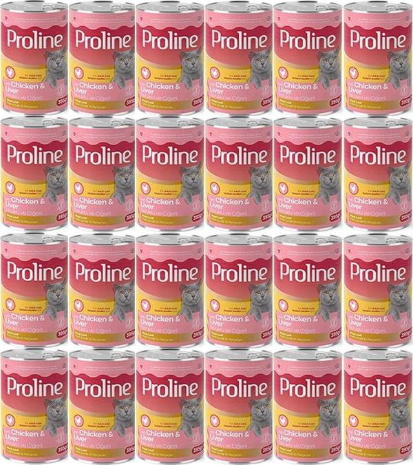 Proline Tavuklu ve Ciğerli Yetişkin Kedi Konservesi 395 Gr*24 Adet - Image 1