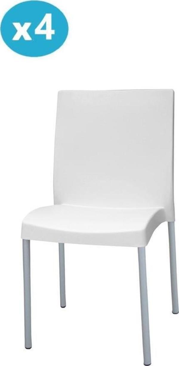 Omnipazar MT-CF875 Vortice Plastik Bahçe Balkon Sandalye 4'lü Set  - Image 1