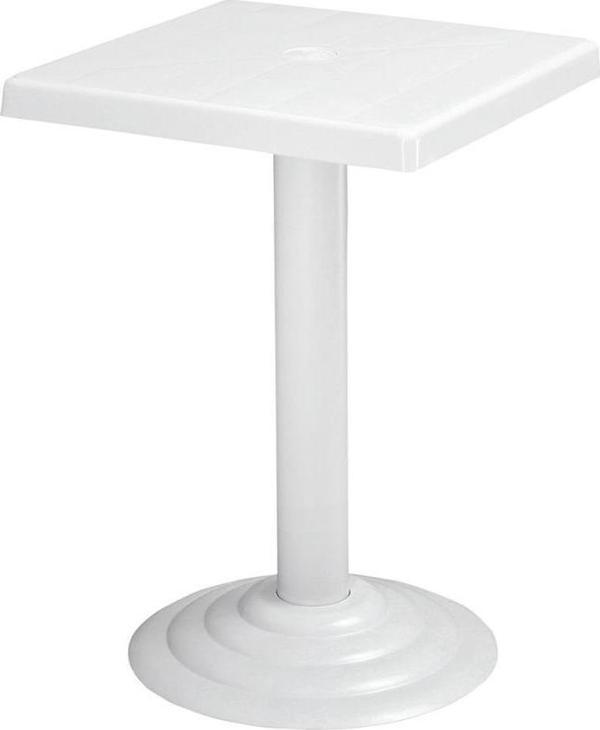 Omnipazar MT-GF402A Beyaz Testa Bahçe Balkon Sehpa 45x45 cm - Image 1