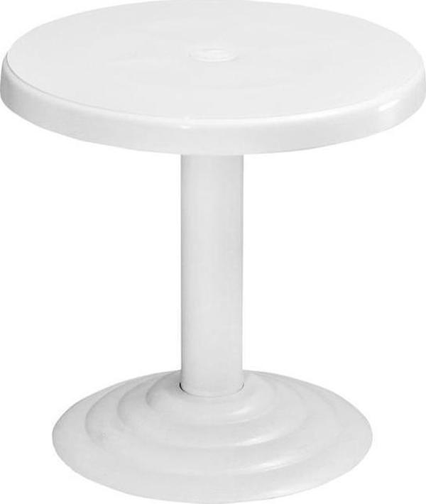 Omnipazar MT-GF401 Beyaz Spark Bahçe Balkon Kısa Sehpa Ø50 Cm - Image 1