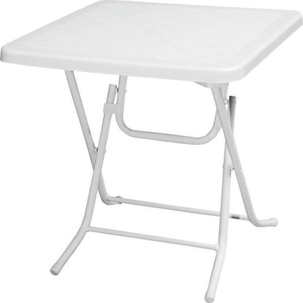 Omnipazar MT-GFM235 Prima Sorgente Plastik Kare Bahçe Balkon Masa 70x70 cm Beyaz - Image 1