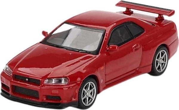Nessiworld Mini Gt 1/64 Nissan Skyline GT-R(R34) V-SPEC Active Red - Image 1