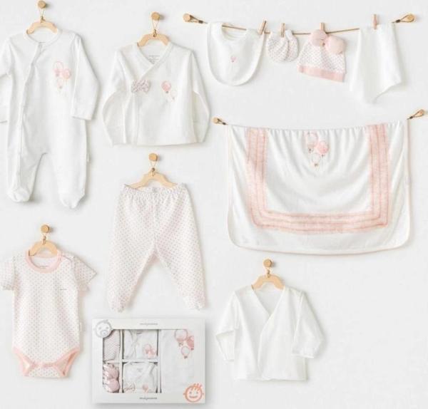 Nessiworld Andywawa AC25551 Newborn Set Pınk Baloons 10'Lu Hastane Çıkışı Ekru - Image 1