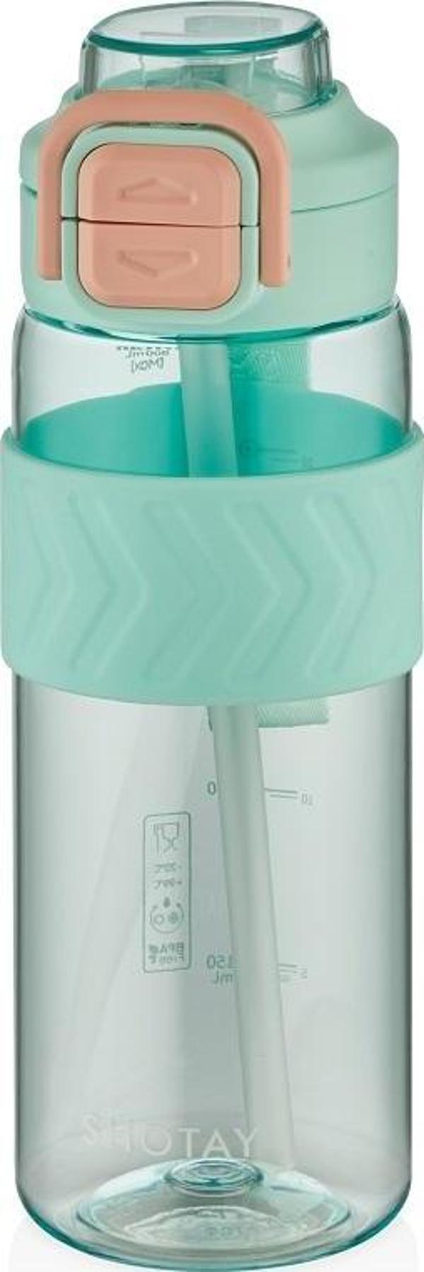 Shotay ST-7235 800ml Turkuaz Pipetli Tritan Matara - Image 1