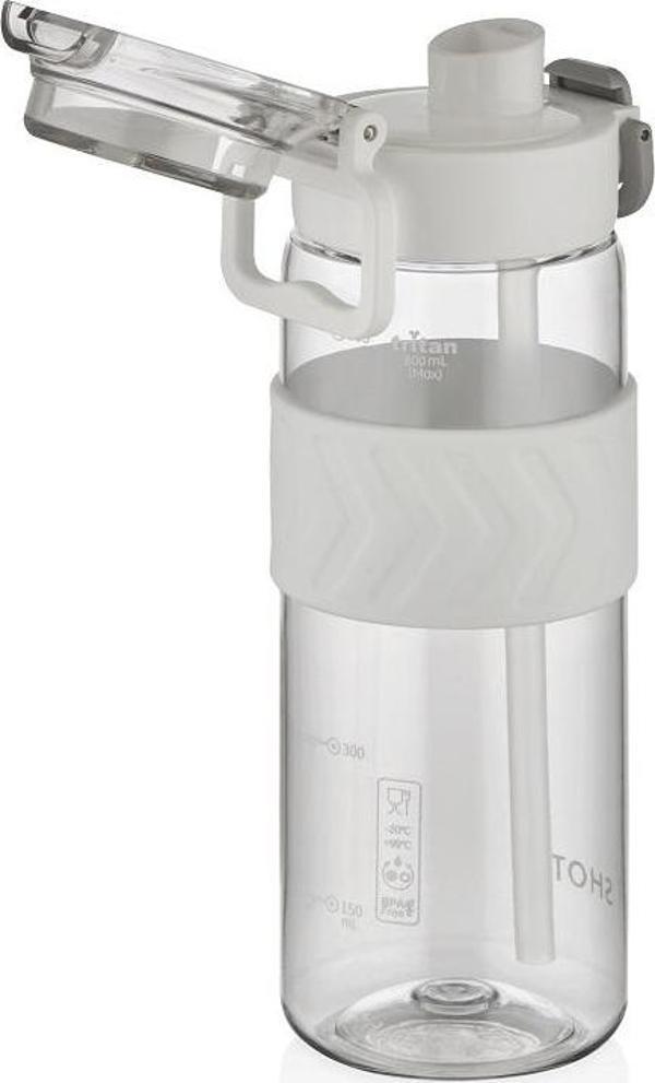 Shotay ST-7238 800ml Beyaz Pipetli Tritan Matara - Image 1