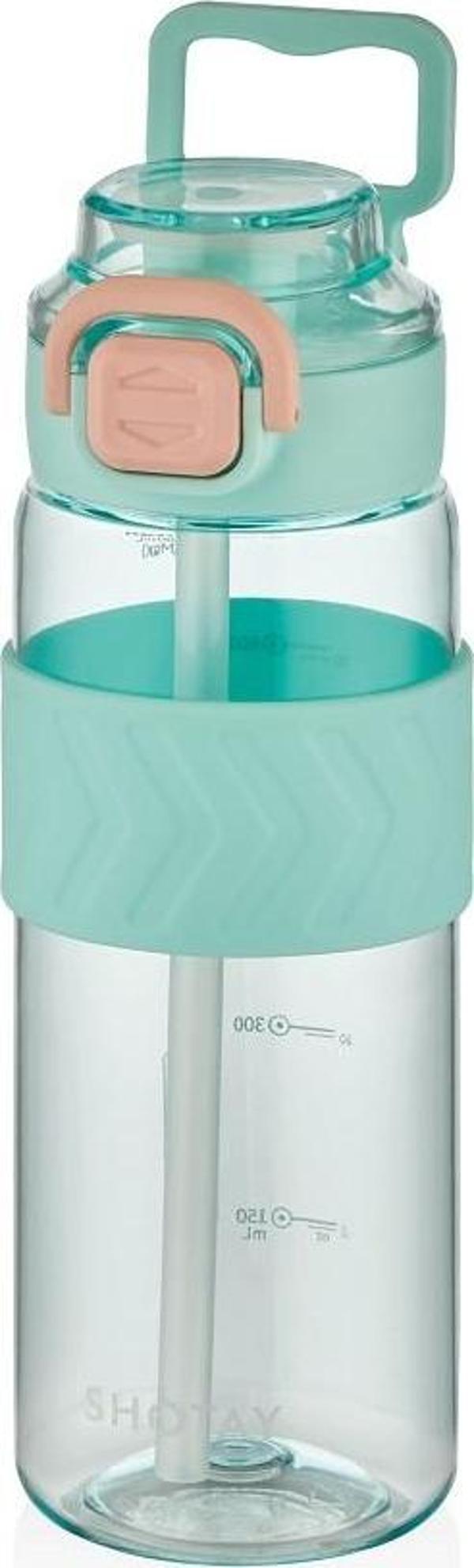 Shotay ST-7238 800ml Turkuaz Pipetli Tritan Matara - Image 1