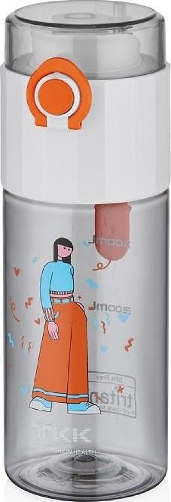 Vagonlife Tkk T1013 500ml Desenli Beyaz Matara - Image 1