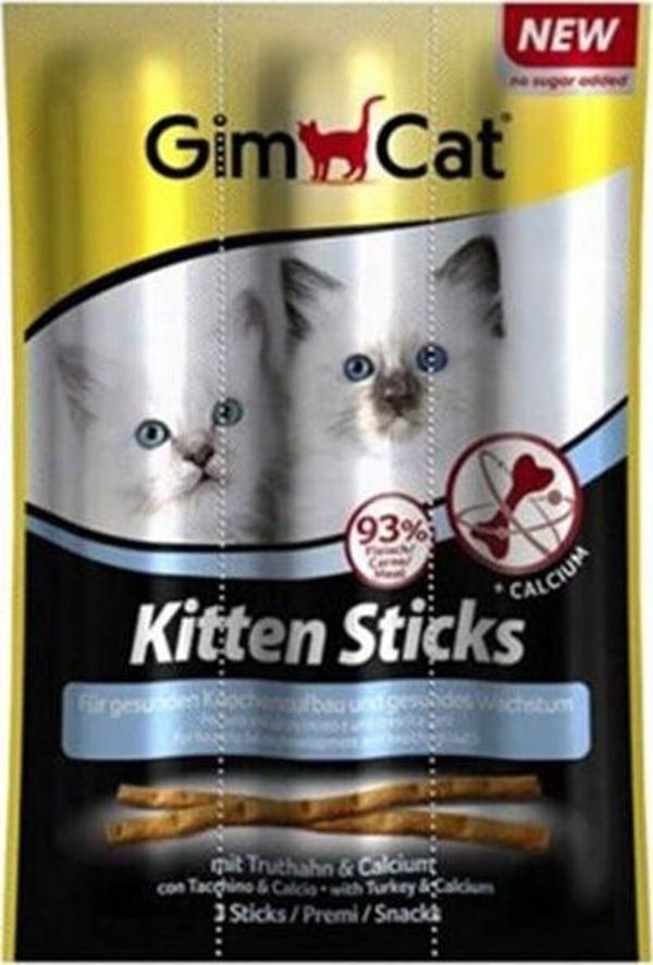 Gimcat Sticks Kitten Hindili Kedi Ödül Çubuğu 3 Adet 3 Gr - Image 1