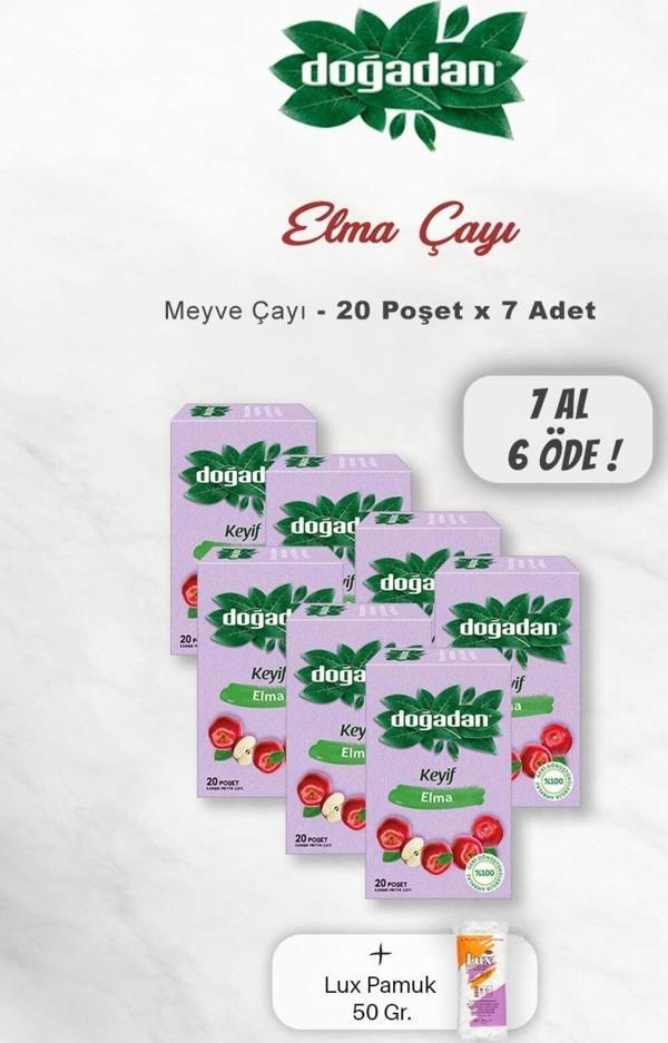 Doğadan Elma Çayı 7 Al 6 Öde, Ve 50 Gram Pamuk - Image 1