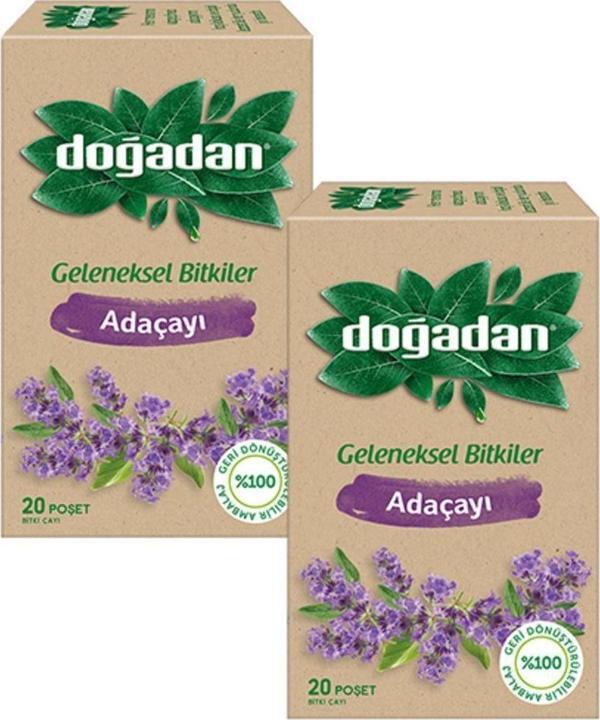 Doğadan Adaçayı Bitki Çayı 20 Poşet, 2 Adet - Image 1