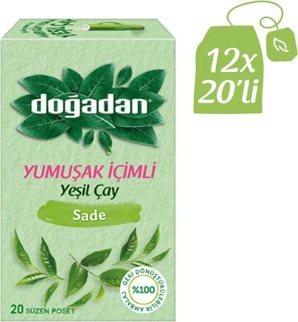Doğadan Yumuşak İçimli Yeşil Çay 20Li X 12 Paket (1 Koli) - Image 1