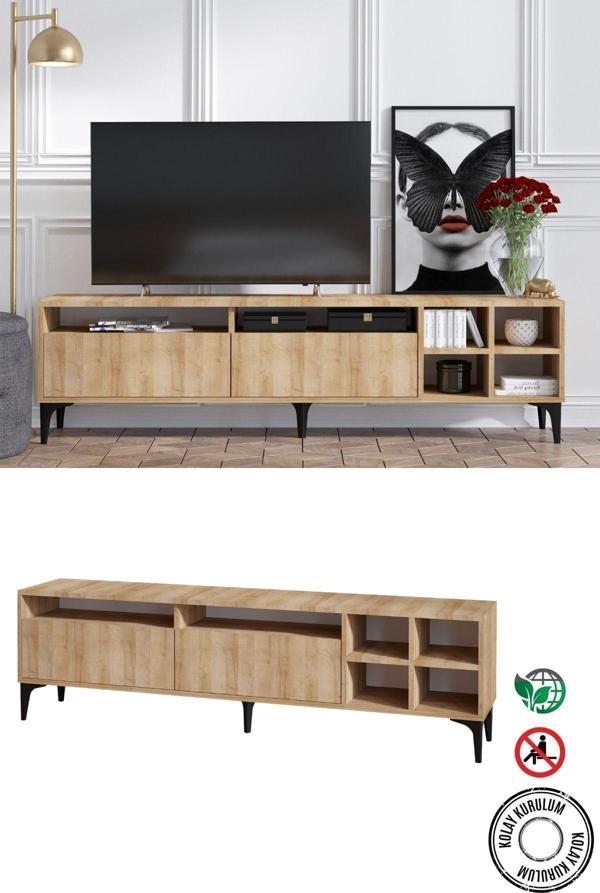 Decormet Eva Tv Sehpası Safir Meşe -Dec-20048 - Image 1