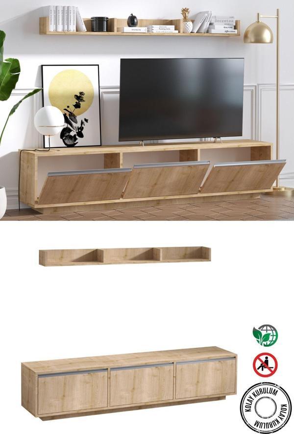 Decormet Primo Tv Ünitesi Safir Meşe - Image 1