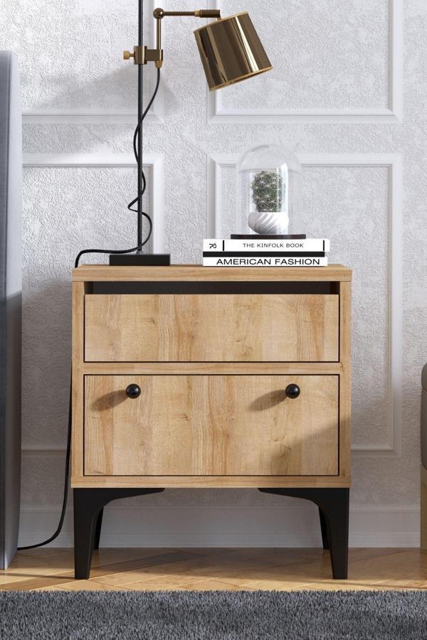 Decormet Orabella Komodin Safir Meşe - Image 1