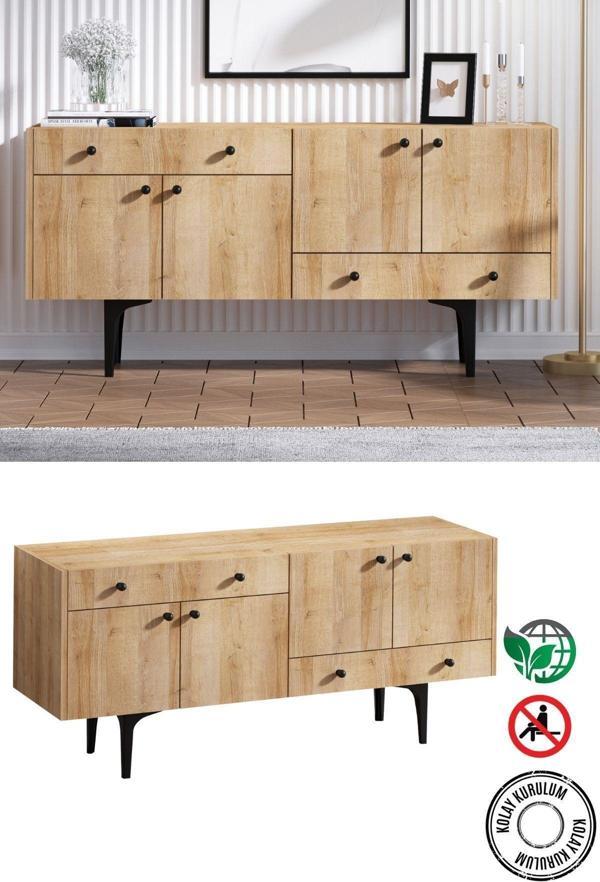 Decormet Misty Konsol Safir Meşe - Image 1