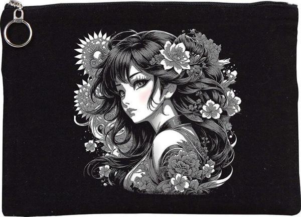 Beyaz Penguen Tattoo Tablet/Portföy Çanta - Astarlı 30X21 Cm Siyah - Image 1
