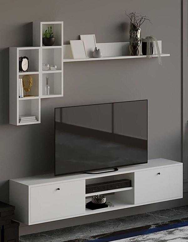 Decormet Eclipse Tv Ünitesi Beyaz - Image 1