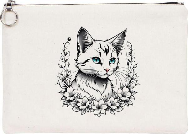 Beyaz Penguen Tattoo Tablet/Portföy Çanta - Astarlı 30X21 Cm Beyaz - Image 1