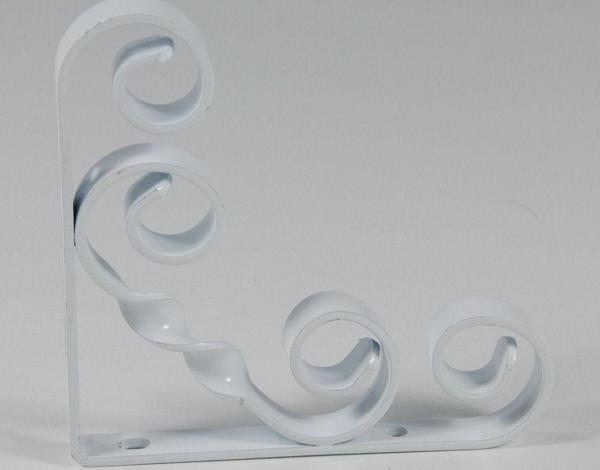 Decormet Burgulu Raf Altı Konsol 200Mm Beyaz ( 2 Adet) - Image 1