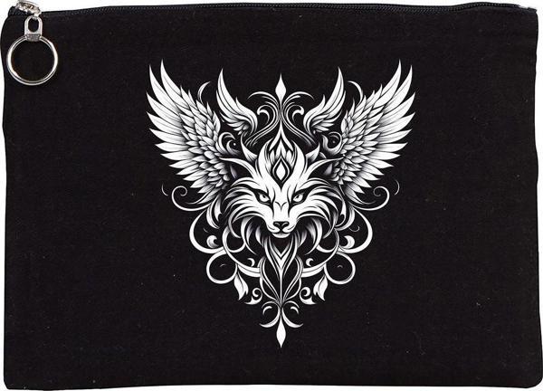 Beyaz Penguen Tattoo Tablet/Portföy Çanta - Astarlı 30X21 Cm Siyah - Image 1