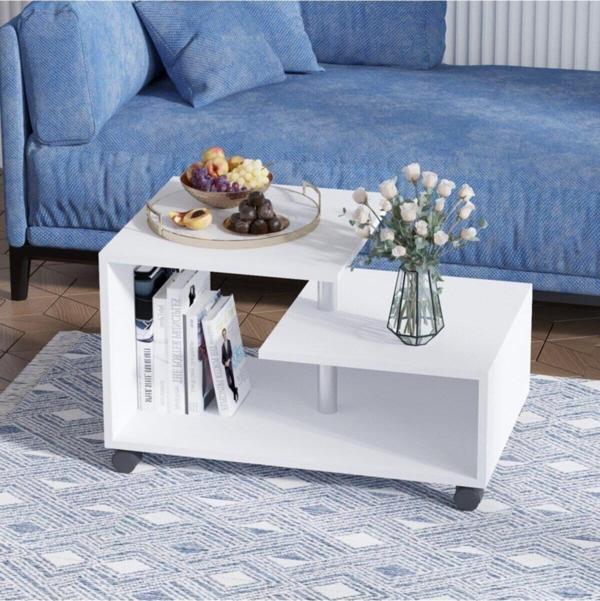 Decormet Karanfil Sehpa Beyaz - Image 1