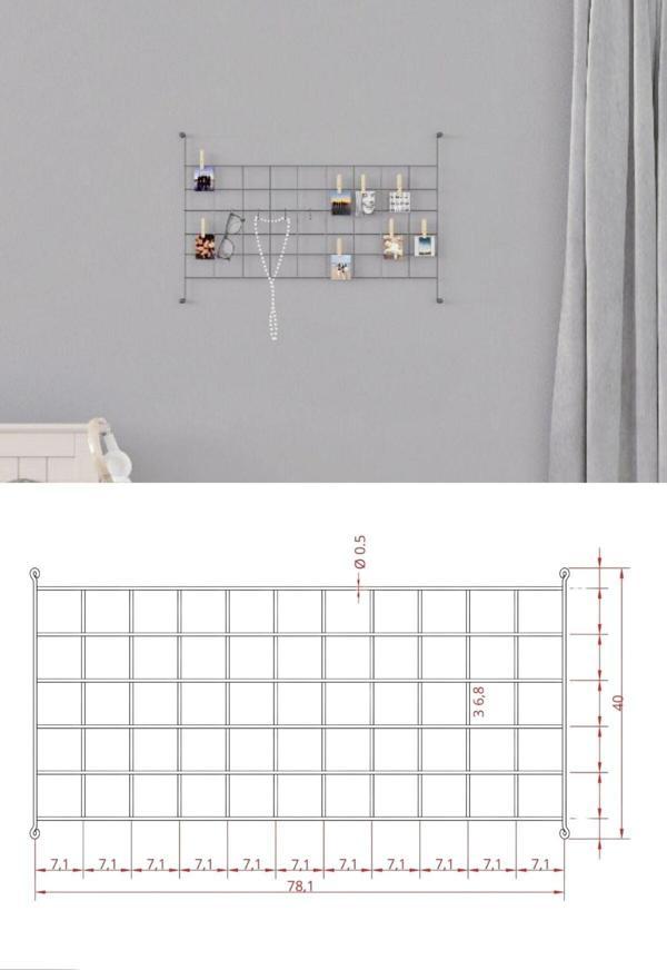 Decormet Petek Çok Amaçlı Metal Aksesuar Siyah Siyah 78 X  40 - Image 1