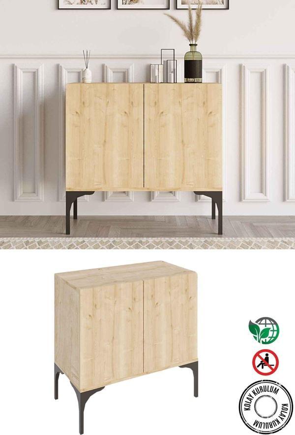 Decormet İki Kapaklı Çok Amaçlı Konsol Safir Meşe - Image 1