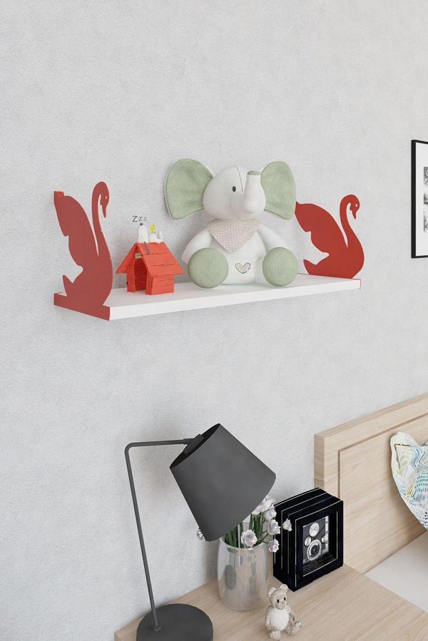 Decormet Kuğu Raf Seti 20X60 Kırmızı+P.Beyaz 015 0741 020 060 50 - Image 1