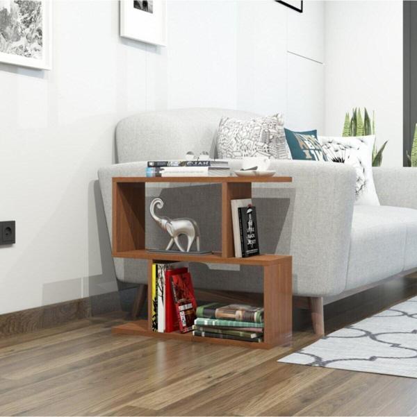 Decormet Lale Yan Sehpa Ceviz - Image 1