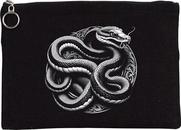 Beyaz Penguen Tattoo Tablet/Portföy Çanta - Astarlı 30X21 Cm Siyah - Image 1