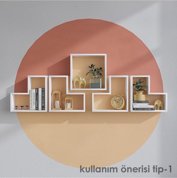 Decormet Elitra Duvar Rafı Beyaz - Image 1
