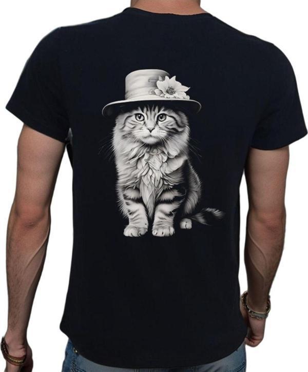 Beyaz Penguen Black-White T-Shirt %100 Pamuklu Siyah Penye Basic Erkek Tişört Siyah S - Image 1