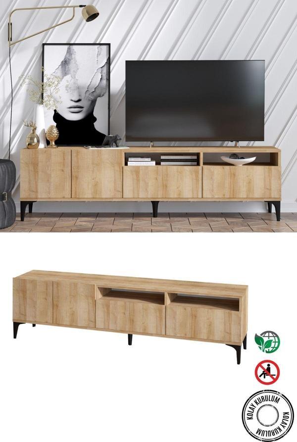 Decormet Ross Tv Sehpası Safir Meşe -Dec-20047 - Image 1