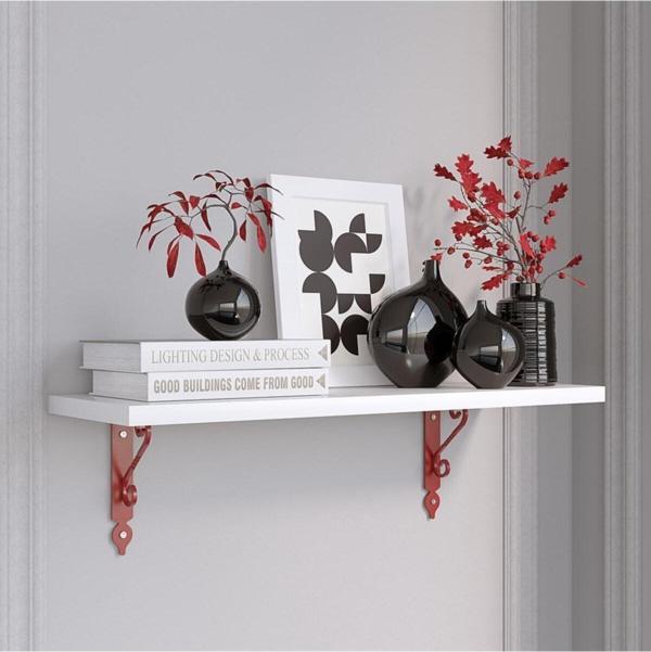 Decormet Retro Raf Seti 20*60 P.Beyaz+Kırmızı - Image 1