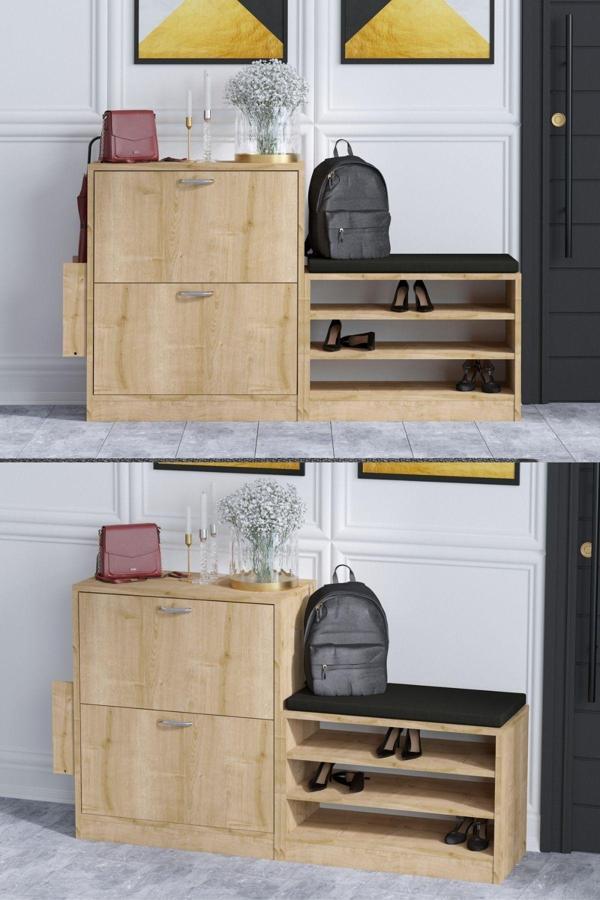 Decormet Trend Ayakkabı Dolabı Safir Meşe - Image 1
