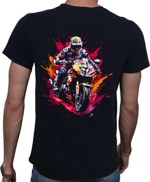 Beyaz Penguen Splash Gp T-Shirt %100 Pamuklu Siyah Penye Basic Erkek Tişört Siyah S - Image 1