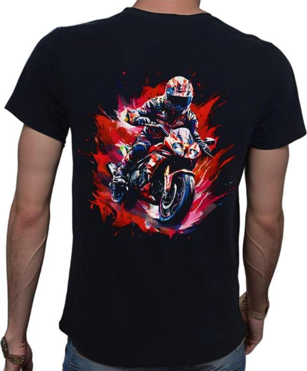 Beyaz Penguen Splash Gp T-Shirt %100 Pamuklu Siyah Penye Basic Erkek Tişört Siyah L - Image 1
