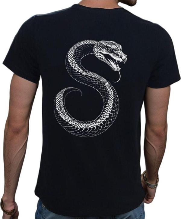 Beyaz Penguen Tattoo T-Shirt %100 Pamuklu Siyah Penye Basic Erkek Tişört Siyah XL - Image 1