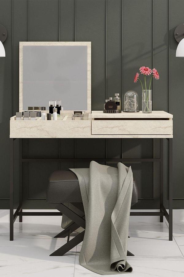 Decormet Linda Makyaj Masası Travertine - Image 1