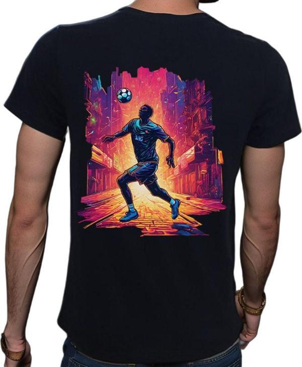 Beyaz Penguen Neon Spor T-Shirt %100 Pamuklu Siyah Penye Basic Erkek Tişört Siyah S - Image 1