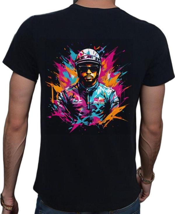 Beyaz Penguen Splash F1 T-Shirt %100 Pamuklu Siyah Penye Basic Erkek Tişört Siyah S - Image 1