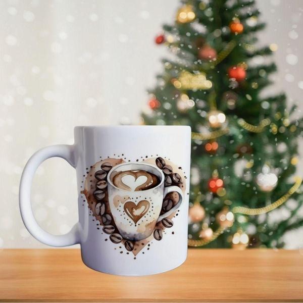 Kalpli Latte Fincanı Porselen Kupa - Image 1