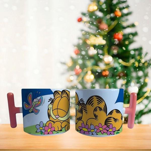 Garfield bahçede Porselen Fincan / Kupa -mug - Image 1